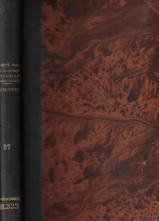 Memoires de la Société Nationale des sciences naturelles et mathématiques de Cherbourg Tome XXXVII 1908-1910 - copertina