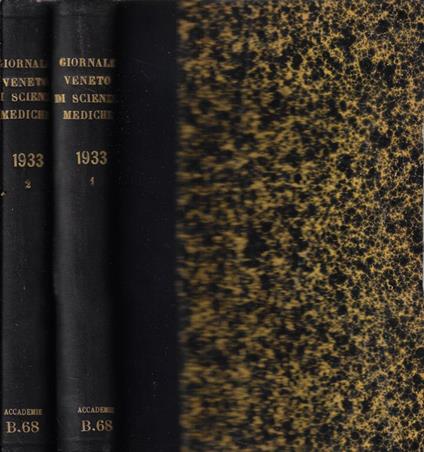 Giornale veneto di scienze mediche anno 1933 - copertina