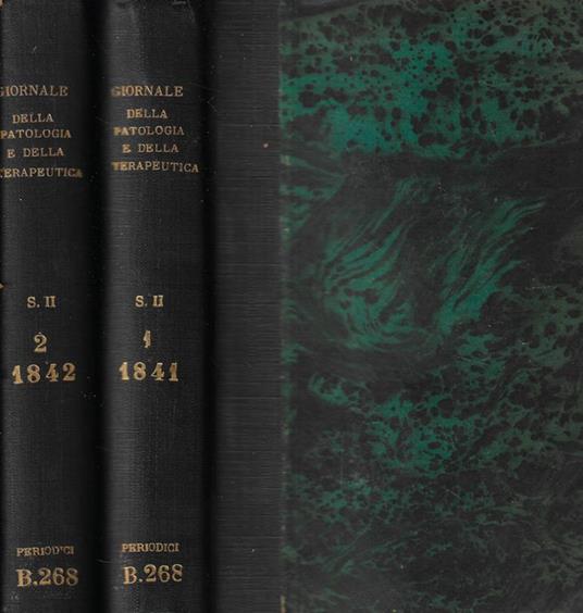 Giornale per servire ai progressi della patologia e della terapeutica serie II Tomi I-II 1842 - copertina