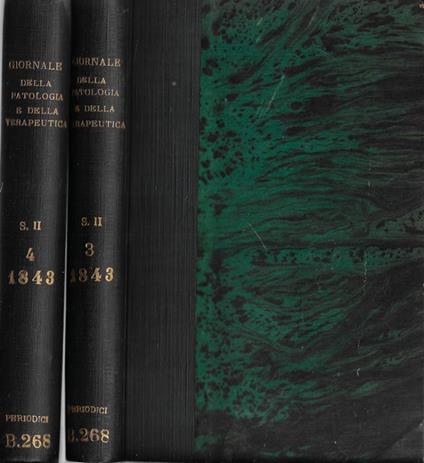Giornale per servire ai progressi della patologia e della terapeutica Tomi IV, V serie II 1843 - copertina