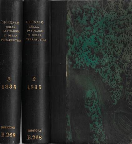 Giornale per servire ai progressi della patologia e della materia medica Tomi II, III 1835 - copertina