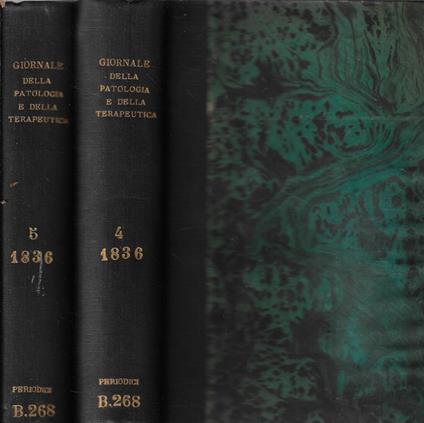 Giornale per servire ai progressi della patologia e della materia medica Tomi IV, V 1836 - copertina