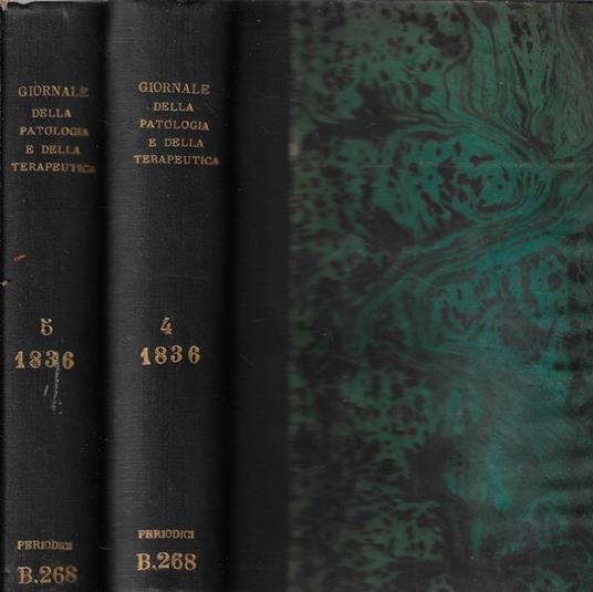 Giornale per servire ai progressi della patologia e della materia medica Tomi IV, V 1836 - copertina