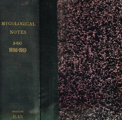 Mycological notes. november 1898-august 1919 - copertina
