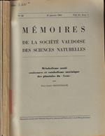 Memoires de la Société Vaudoise des sciences naturelles Vol. 13- fasc. 1-2-3-4-5