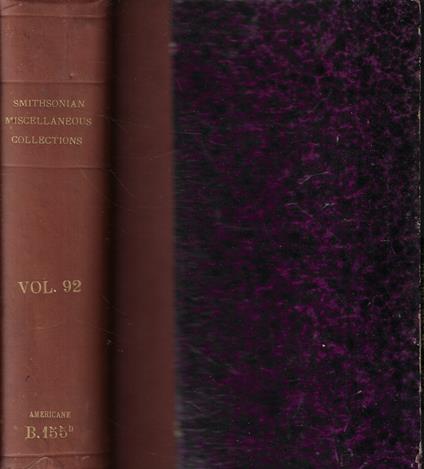 Smithsonian Miscellaneous Collections Vol. XCII - copertina