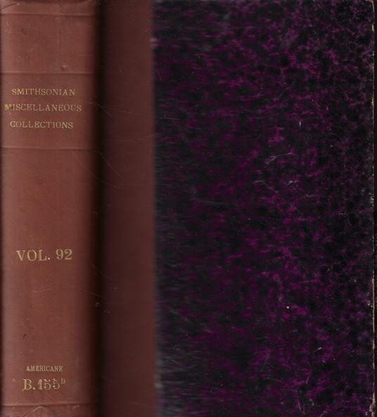 Smithsonian Miscellaneous Collections Vol. XCII - copertina