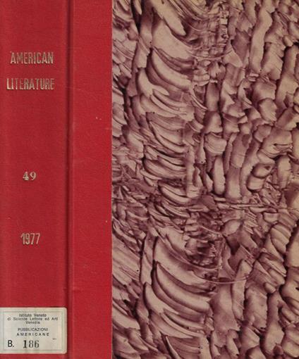 American Literature March 1977- January 1978 - copertina