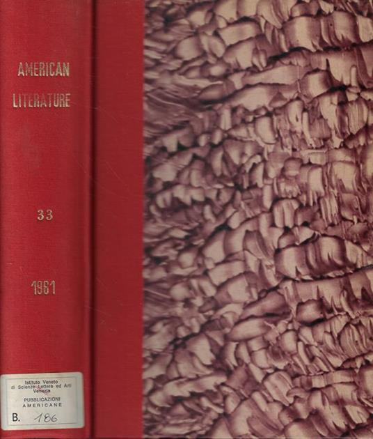 American Literature March 1961- January 1962 - copertina