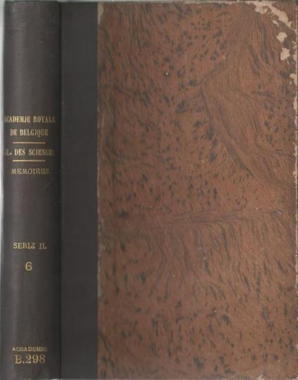 Classe Des Sciences - Memoires 1921 Tomo 6 (Miscellanea) - copertina