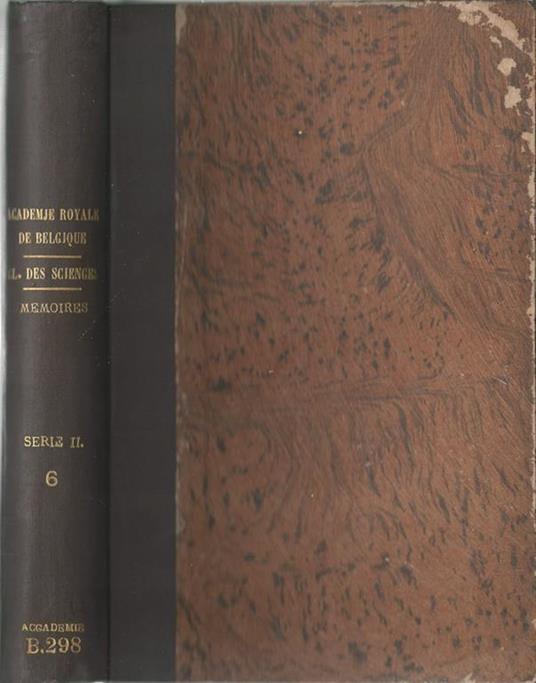 Classe Des Sciences - Memoires 1921 Tomo 6 (Miscellanea) - copertina