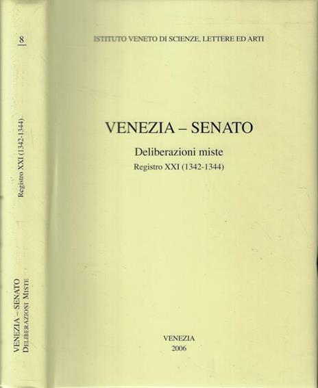 Venezia-Senato Deliberazioni miste Registro XXI (1342-1344) - copertina