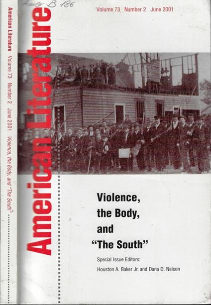 American Literature A journal of Literay History, Criticism, and Bibliography Vol. 73 n. 2 Anno 2001 - copertina