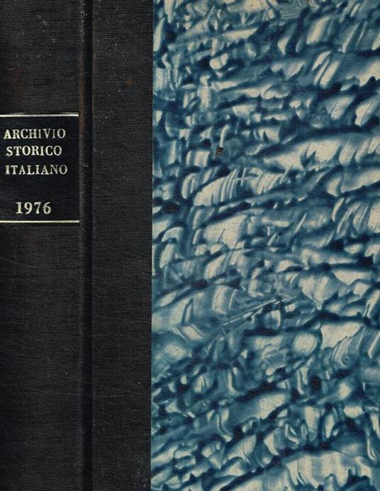Archivio storico italiano fondato da G.P. Vieusseux. Anno 1976 - copertina