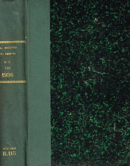 Il nuovo cimento organo della societa italiana di fisica. Nuova serie, anno XIII, 1936 - copertina