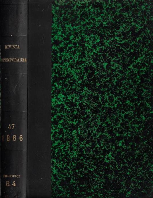 Rivista contemporanea anno 1866 Vol. XLVII - copertina