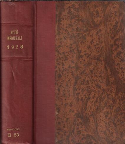 Studi medievali Vol. 1 1928 - copertina