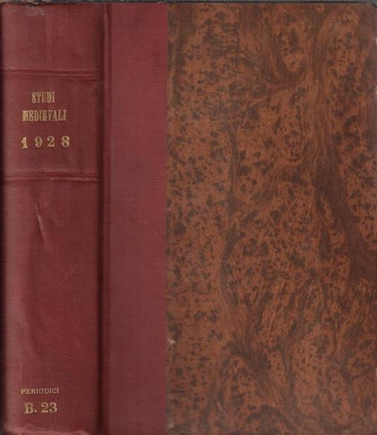 Studi medievali Vol. 1 1928 - copertina
