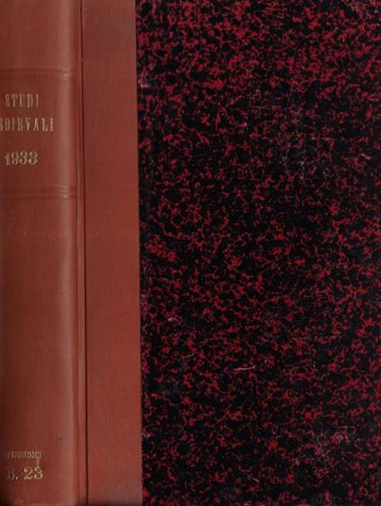 Studi medievali Vol. 6 1933 - copertina