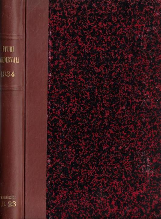 Studi medievali Vol. 7 1934 - copertina