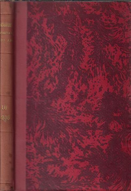 Archivum Latinitatis Medii Aevi Anno 1935 Tomo X - copertina