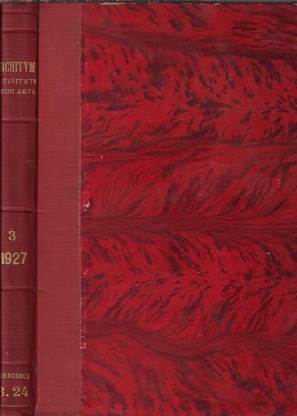 Archivum Latinitatis Medii Aevi Anno 1927 Tomo III - copertina