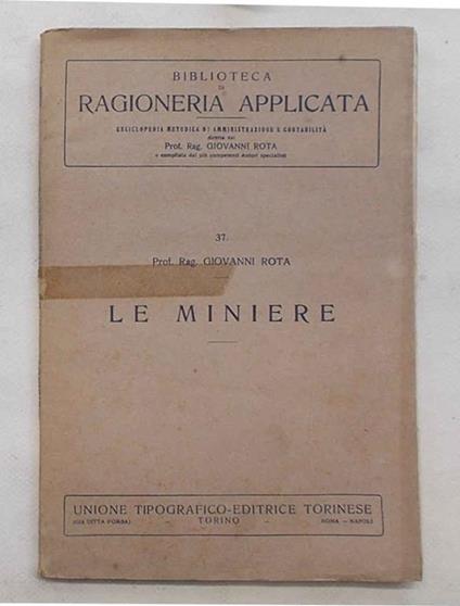 Le miniere - Giovanni Rota - copertina