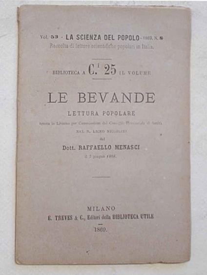 Le bevande - Raffaello Masci - copertina