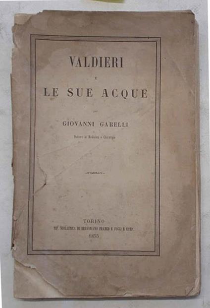 Valdieri e le sue acque - Giovanni Gabrielli - copertina
