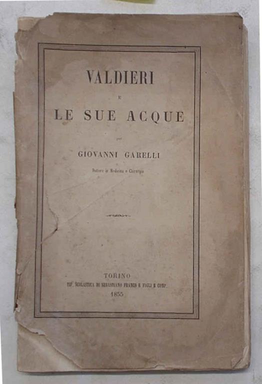 Valdieri e le sue acque - Giovanni Gabrielli - copertina