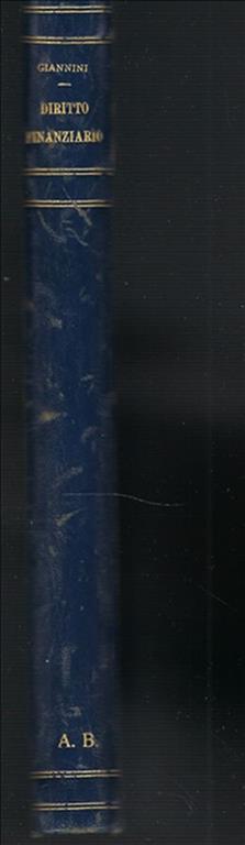 Elementi Di Diritto Finanziario - copertina