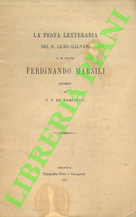 La festa letteraria del R. Liceo Galvani e il Conte Ferdinando Marsili - copertina