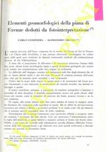 Elementi geomorfologici della piana di Firenze dedotti da fotoiterpretazioni