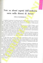 Note su alcuni aspetti dell'oreficeria sacra nella diocesi di Arezzo