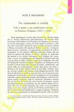 Tra umanesimo e concili. Note e giunte a una pubblicazione recente su Francesco Pizolpasso (1370 c. - 1443)