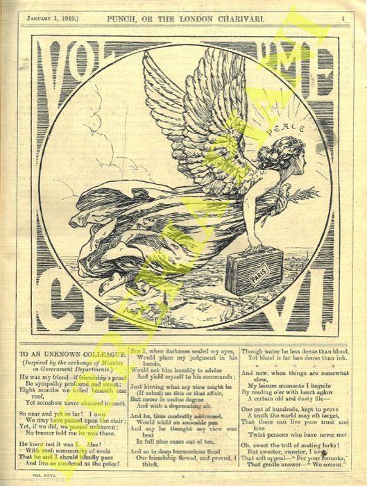 Punch or the London Charivari. 1919. Vol. 156 e 157 - copertina