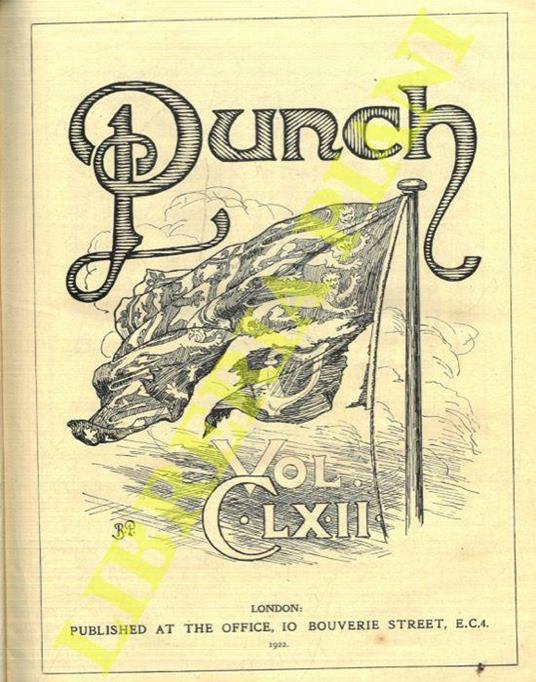 Punch or the London Charivari. 1922. Vol. 162 e 163 - copertina