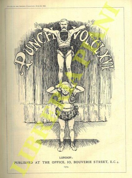 Punch or the London Charivari. 1924. Vol. 166 e 167 - copertina