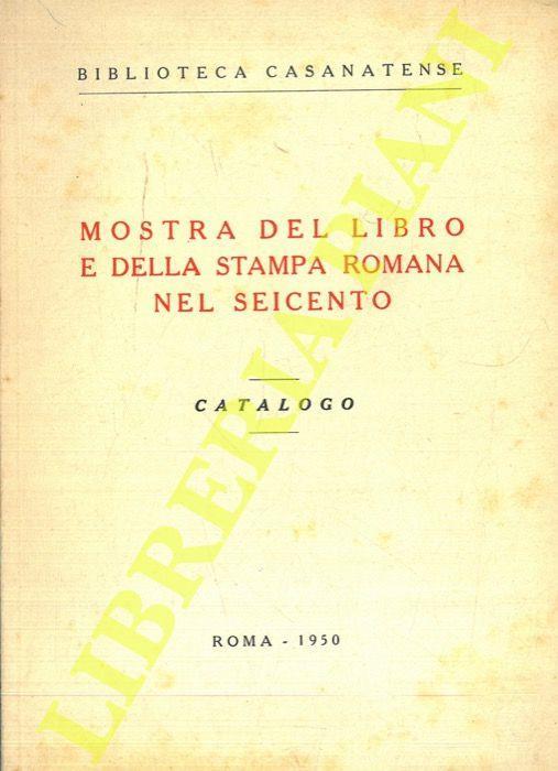 Mostra del libro e della stampa romana nel Seicento. Catalogo - copertina