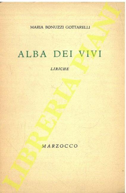 Alba dei vivi, liriche - copertina