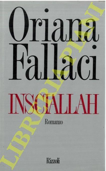 Insciallah - Oriana Fallaci - copertina