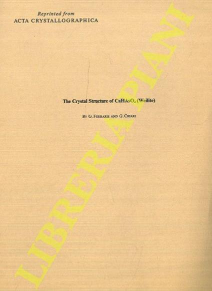 The Crystal Structure of CaHAsO4 (Weilite) - G. Ferraris - copertina