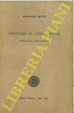 Antologia di critica storica. I. Problemi della civiltà medievale