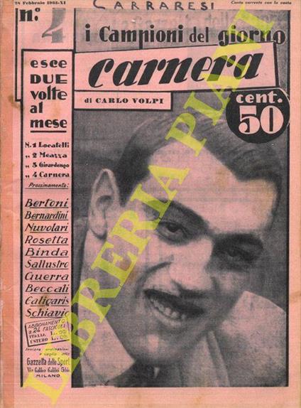 Carnera - Carlo Volpini - copertina