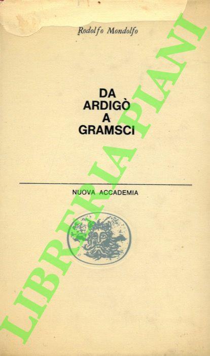 Da Ardigò a Gramsci - Rodolfo Mondolfo - copertina