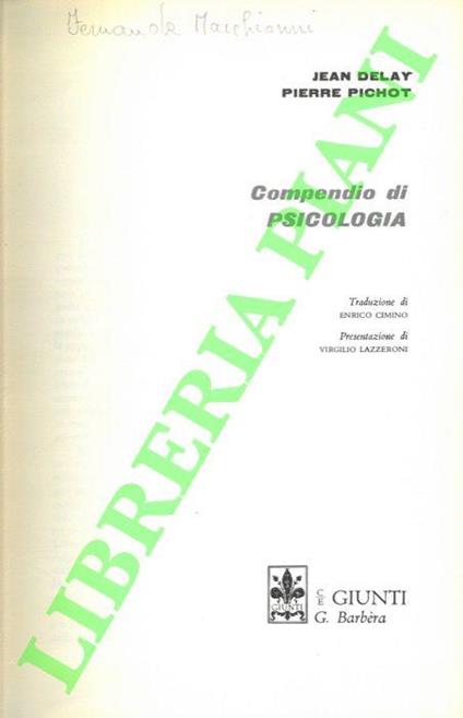 Compendio di psicologia - copertina
