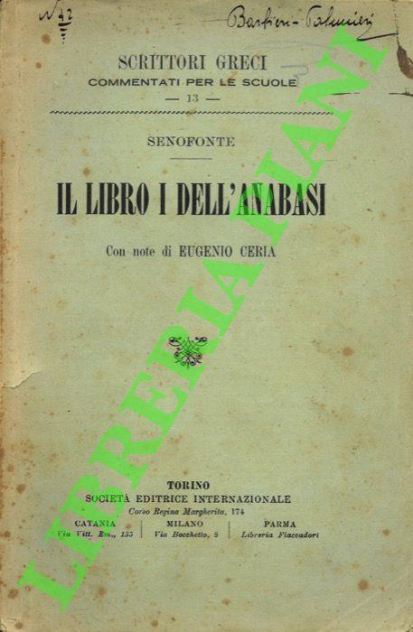Il libro I dell’Anabasi - Senofonte - copertina