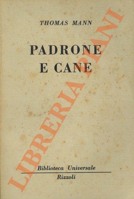 Padrone e cane - Thomas Mann - copertina