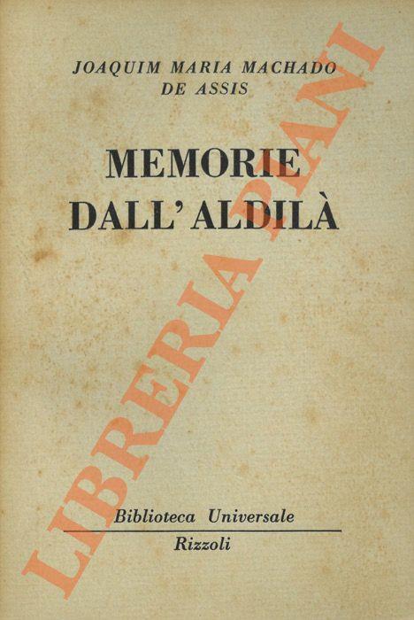 Memorie dall'Aldilà - Joaquim Machado de Assis - copertina