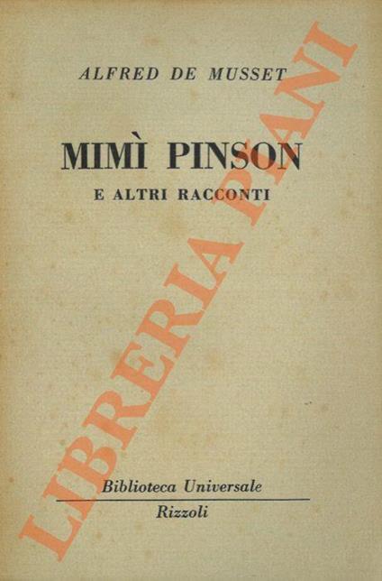 Mimì Pinson e altri racconti - Alfred de Musset - copertina